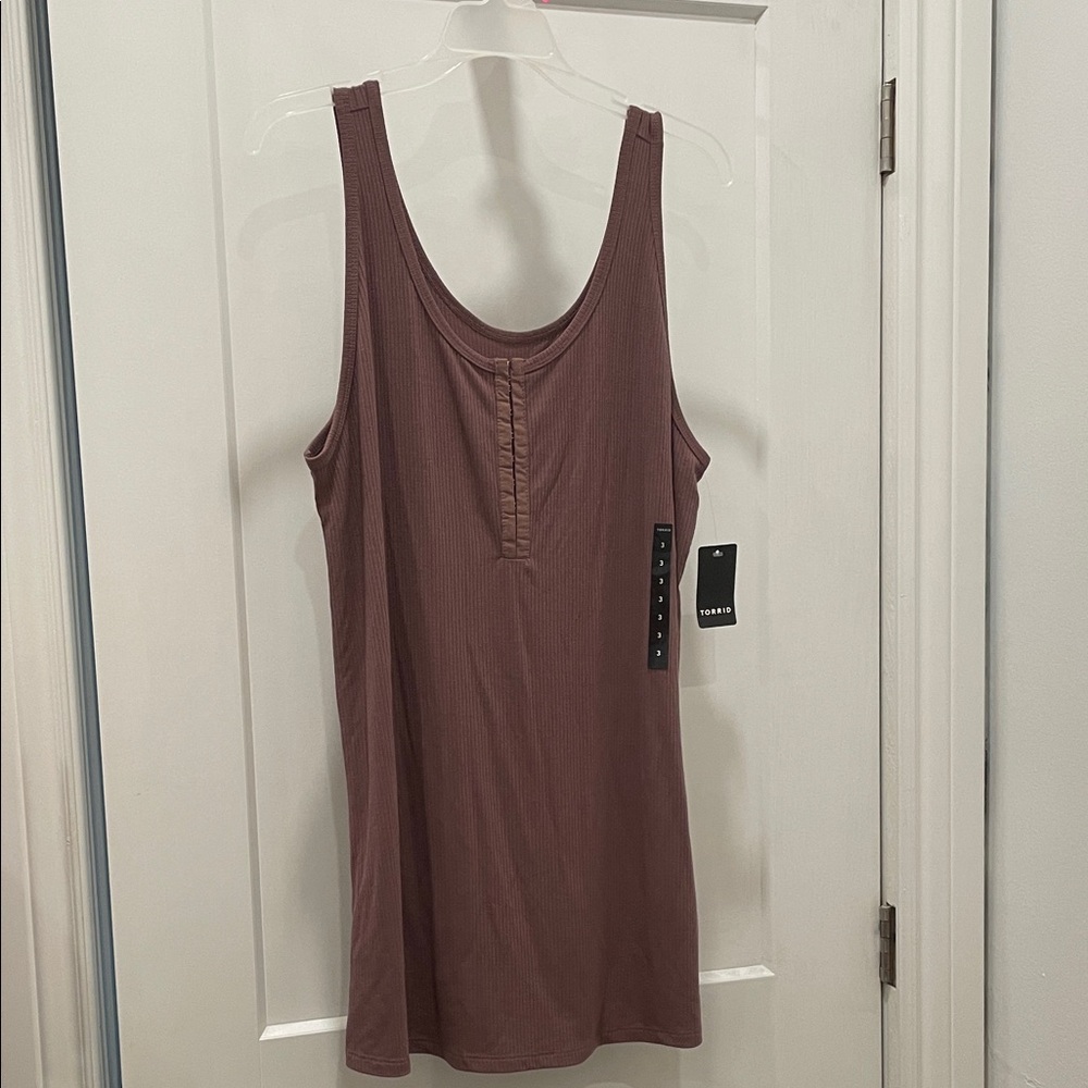 Torrid mauve ribbed Tank Top